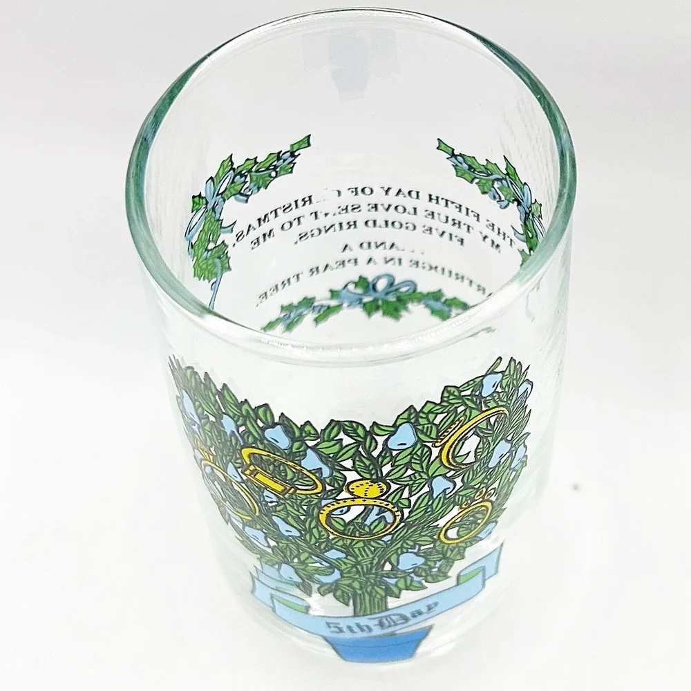 Vintage 12 Days of Christmas 5th Day Five Rings Replacement Glass